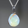Australian Boulder Opal Silver Loop Pendant with Silver Chain