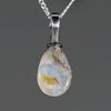 Natural Australian Boulder Opal Silver Pendant