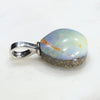 Australian Boulder Opal Silver Loop Pendant with Silver Chain