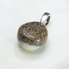 Australian Boulder Opal Silver Loop Pendant with Silver Chain