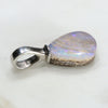Australian Boulder Opal Silver Loop Pendant with Silver Chain