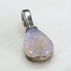 Australian Boulder Opal Silver Loop Pendant with Silver Chain