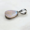 Australian Boulder Opal Silver Loop Pendant with Silver Chain