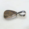 Australian Boulder Opal Silver Loop Pendant with Silver Chain