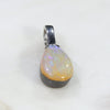 Australian Boulder Opal Silver Loop Pendant with Silver Chain