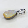 Australian Boulder Opal Silver Loop Pendant with Silver Chain