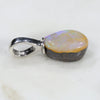 Australian Boulder Opal Silver Loop Pendant with Silver Chain