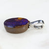 Australian Boulder Opal Silver Loop Pendant with Silver Chain