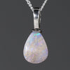 Australian Boulder Opal Silver Loop Pendant with Silver Chain