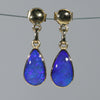 Natural Australian  Boulder Opal 18k Gold Earrings