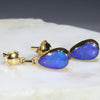 Natural Australian  Boulder Opal 18k Gold Earrings