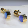 Natural Australian  Boulder Opal 18k Gold Earrings