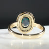 Natural Australian Black Opal and Diamond Gold Ring - Size 6.5