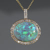 Opal and Diamond Gold Pendant