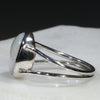 Natural Australian White Opal Silver Ring - Size  5
