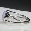 Natural Australian Opal Silver Ring - Size 6.25