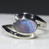 Natural Australian Opal Silver Ring - Size 7