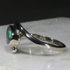 Natural Australian Opal Silver Ring - Size 7