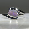 Natural Australian Opal Silver Ring - Size 8.5