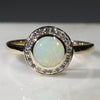 Natural White Opal Ring 