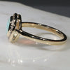 Australian Solid White Opal and Diamond Gold Ring - Size 7 Code -GR725