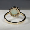 Australian Solid White Opal and Diamond Gold Ring - Size 7 Code -GR725