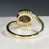 Natural Australian Boulder Opal and Diamond  Gold Ring Size 8.25