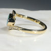 Natural Australian Boulder Opal and Diamond  Gold Ring Size 8.25