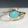 Opal Gold ring with Diamonds