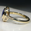 Natural Australian Boulder Opal and Diamond  Gold Ring Size 8 Code -RL7