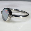 Australian Solid Boulder Opal and Diamond Silver Ring - Size 7.25 Code - RS4