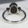 Silver Solid Opal Ring Rear View