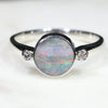 Round Opal Ring With Diamonds