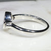 Australian Solid Boulder Opal and Diamond Silver Ring - Size 8 Code - SR2