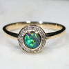 Gold Opal Ring with Diamonds