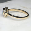 Natural Australian Boulder Opal and Diamond Gold Ring - Size 6 Code -GR706