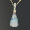 Australian Boulder Opal and Diamond Gold Pendant Code -PL6