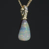 Natural Australian Opal Pendant with Diamonds