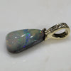 10k Gold And Diamond Opal Pendant