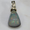 Australian Boulder  Opal and Diamond Gold Pendant (11mm x 7mm)Code -PL6