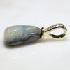 Australian Boulder  Opal and Diamond Gold Pendant (11mm x 7mm)Code -PL6