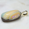 Australian Boulder  Opal and Diamond Gold Pendant (20mm x 11mm) Code -PL14
