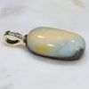Australian Boulder  Opal and Diamond Gold Pendant (20mm x 11mm) Code -PL14