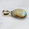Opal Gold Pendant Side View