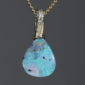 Australian Boulder Opal Pendant