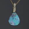 Solid Boulder Opal  and Diamonds