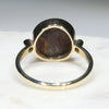 Natural Australian Boulder Opal and Diamond Gold Ring  - Size 10.25 Code -GR777