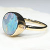 Natural Australian Boulder Opal and Diamond Gold Ring  - Size 10.25 Code -GR777