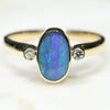  Yellow Gold Opal Ring With Diamonds