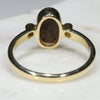 Natural Australian Boulder Opal and Diamond Gold Ring  - Size 8 Code -RL1